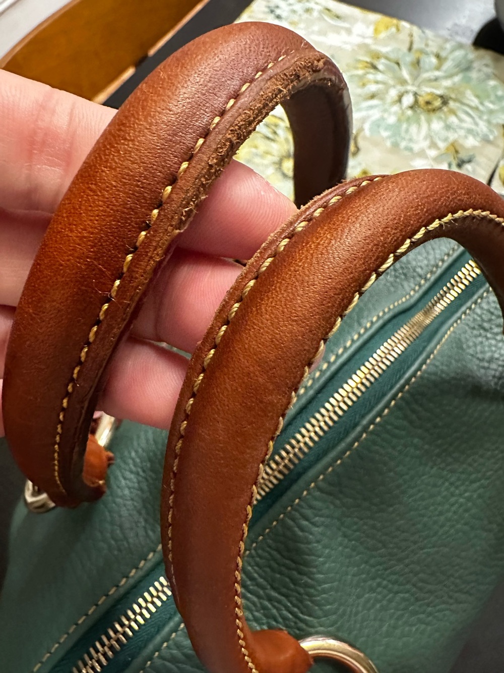 Dooney & Bourke Bristol Satchel in Ivy Green - Picture 10 of 16
